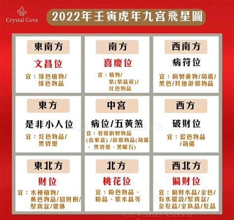 2022風水佈局麥玲玲|2022虎年運程｜麥玲玲師傅九宮飛星圖：喜慶位、病 